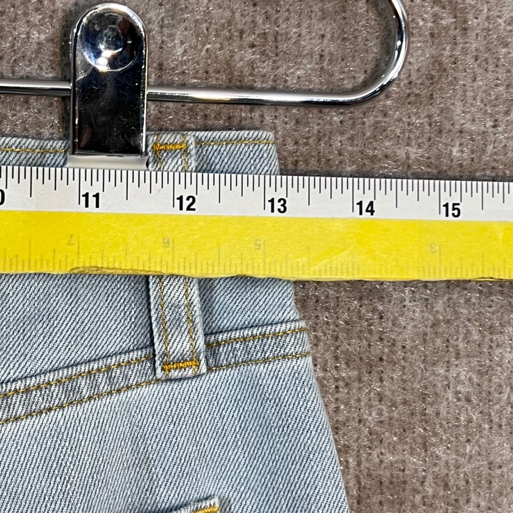 FRAME Le Jane Ankle Jeans 23 Light Wash Raw Hem High Rise Straight Leg Denim - Picture 9 of 11